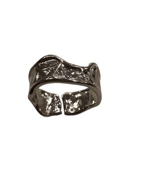 Texturized Stainless Steel Viking Ring