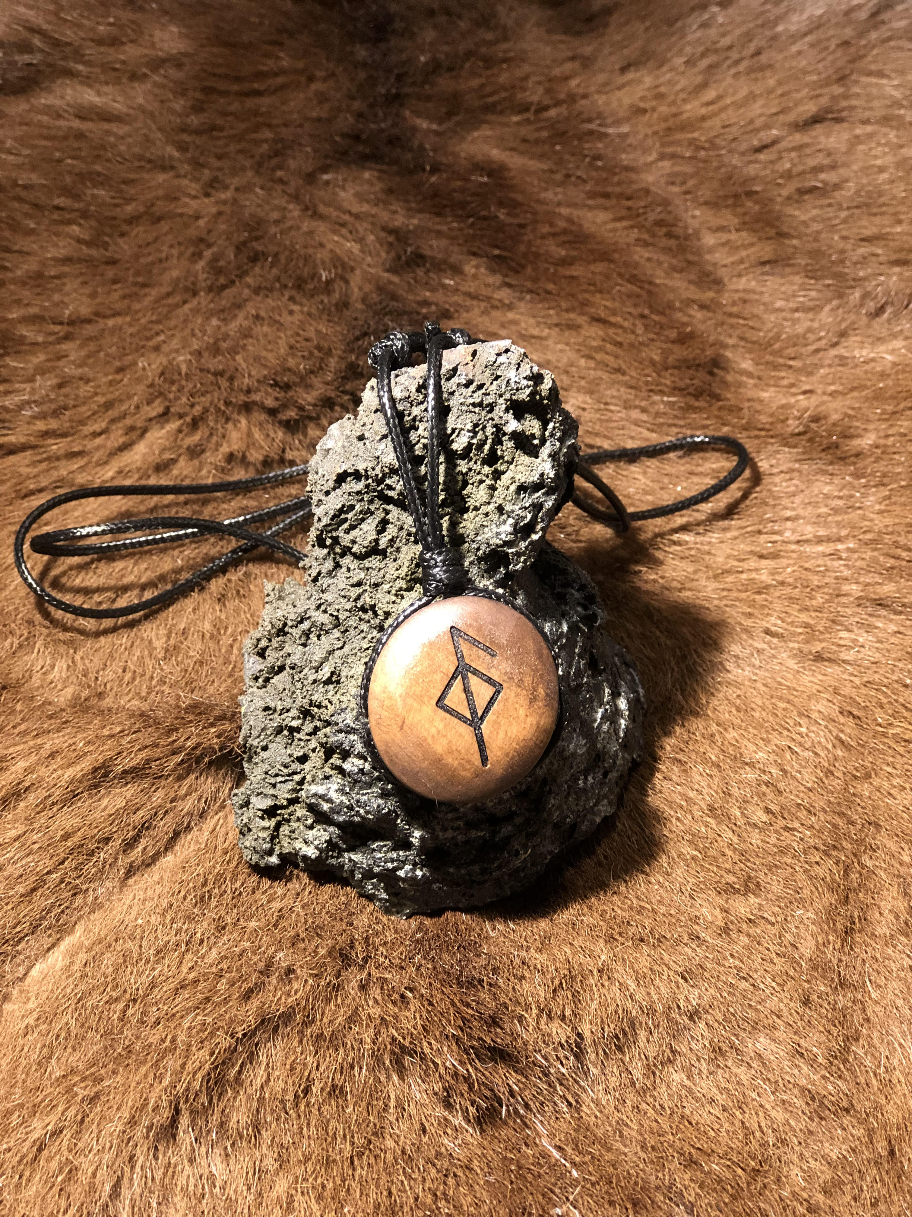 Rune Wooden Necklace